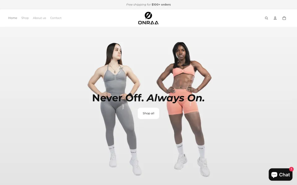 Onraa online storefront showing its fashion collection